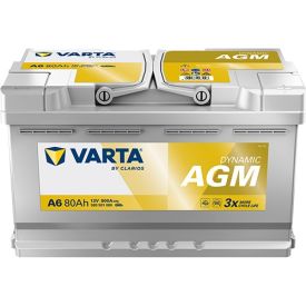 VARTA A6 Silver Dynamic AGM 12V 80Ah 800A accu 580 901 080