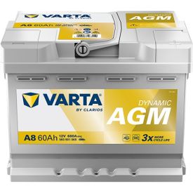 VARTA A8 Silver Dynamic AGM 12V 60Ah 680A accu 560 901 068