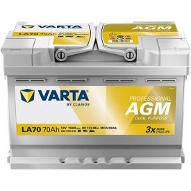 VARTA LA70 Professional Dual Purpose AGM 12V 70Ah 760A accu 840 070 076