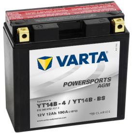 VARTA YT14B-BS Powersports AGM Batterie | 512 903 013 | 12V 13Ah 190A