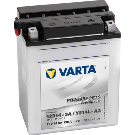 VARTA YB14L-A2 Powersports Freshpack Batterie | 514 011 014 | 12V 14Ah 190A