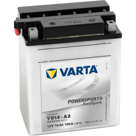 VARTA YB14-A2 Powersports Freshpack Batterie | 514 012 014 | 12V 14Ah 190A