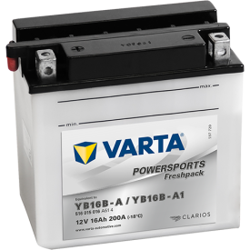 VARTA YB16B-A Powersports Freshpack Batterie | 516 015 016 | 12V 16Ah 200A