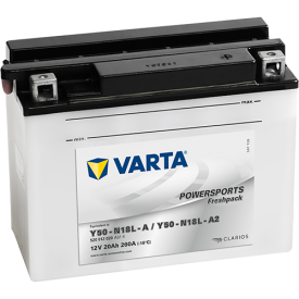 VARTA Y50N18L-A2 Powersports Freshpack Batterie | 520 012 020 | 12V 20Ah 260A