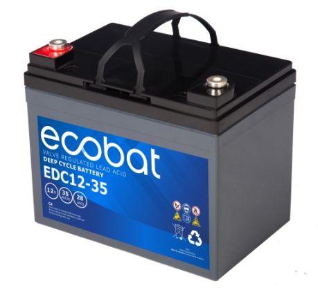 Ecobat AGM Deep Cycle Batterie | EDC12-35 | 12V 35Ah