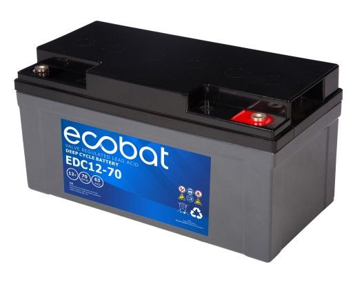 Ecobat AGM Deep Cycle Batterie | EDC12-70 | 12V 70Ah