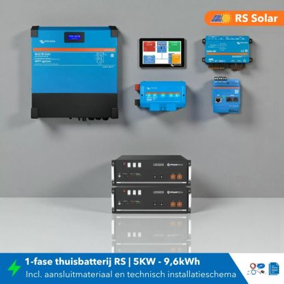 Victron Heimspeicher-Set 1-phasig 5kW 9,6kWh – Multi RS & Pylontech - 