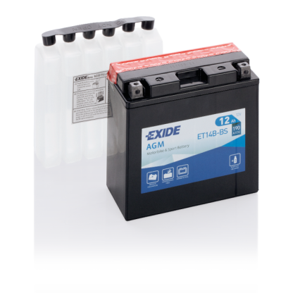 Exide AGM 12V accu | ET14B-BS | 12V 12Ah