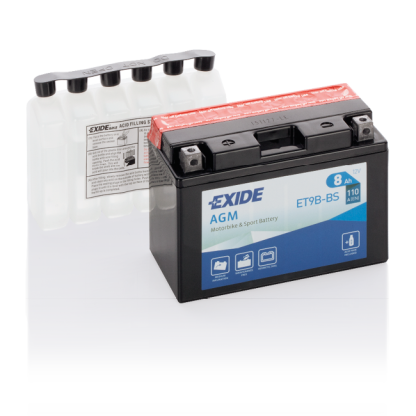 Exide AGM 12V accu | ET9B-BS | 12V 8Ah