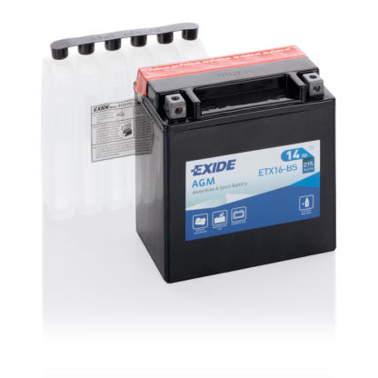 Exide AGM 12V accu | ETX16-BS | 12V 14Ah