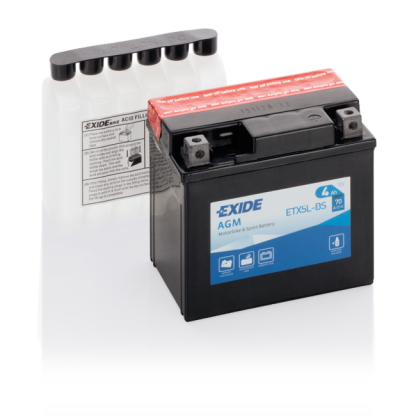 Exide AGM 12V Batterie | ETX5L-BS | 12V 4Ah - 