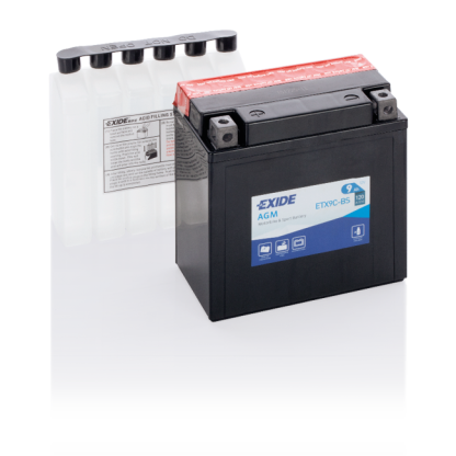 Exide AGM 12V accu | ETX9C-BS | 12V 9Ah