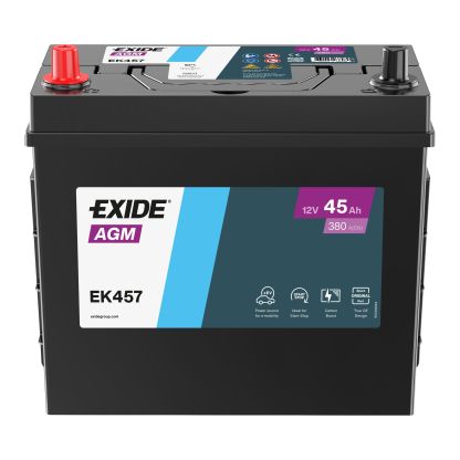 Exide AGM accu EK457 12V 45Ah start-stop accu met 380A koudstartstroom