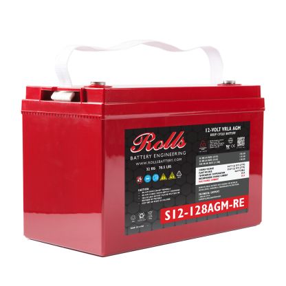Rolls VRLA AGM Deep-Cycle-Batterie | S12-128AGM-RE | 12V 115Ah 800A
