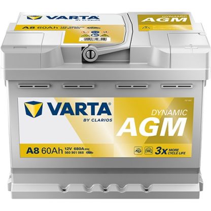VARTA A8 Silver Dynamic AGM 12V 60Ah 680A accu 560 901 068