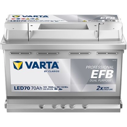 VARTA LED70 Professional Dual Purpose EFB 12V 70Ah 760A Batterie 932 070 076