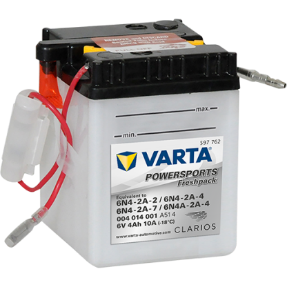 Varta Powersports Freshpack 6N4-2A-7 Batterie | 004 014 001 | 12V 4Ah -