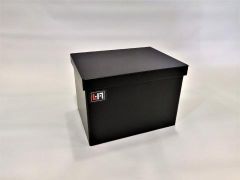 Kunststof PE accubak zwart met deksel voor 2x Optima 4.2 batterij